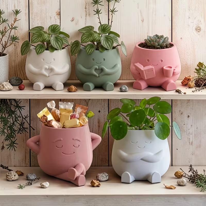 Gardening Tools Cute - 독특한 좌식 의자 모양 꽃병 귀여운