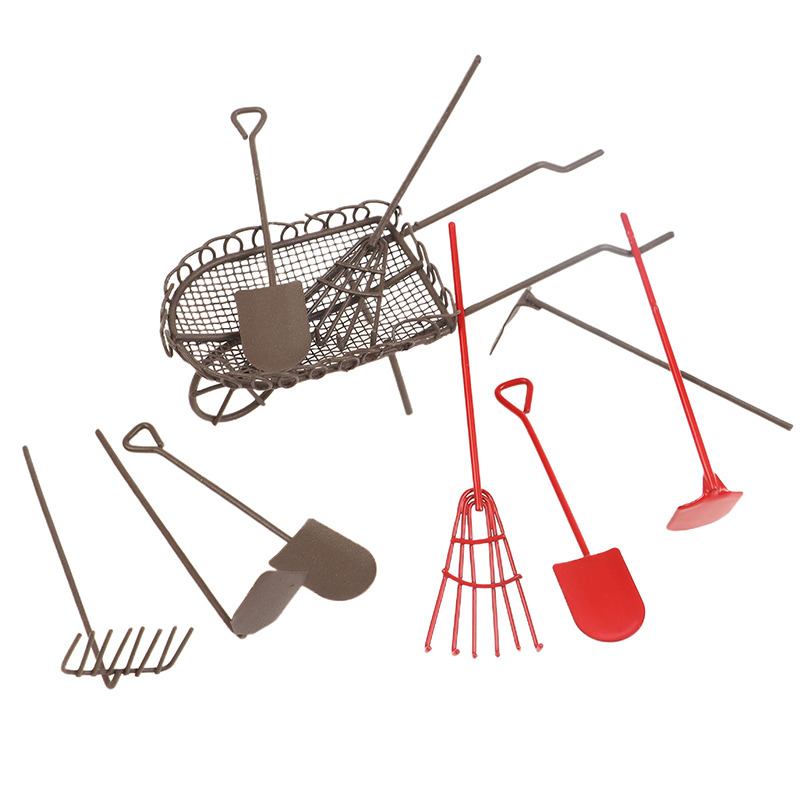 Gardening Tools Gift Set - 1/12 인형 집 시뮬레이션 정원 도구