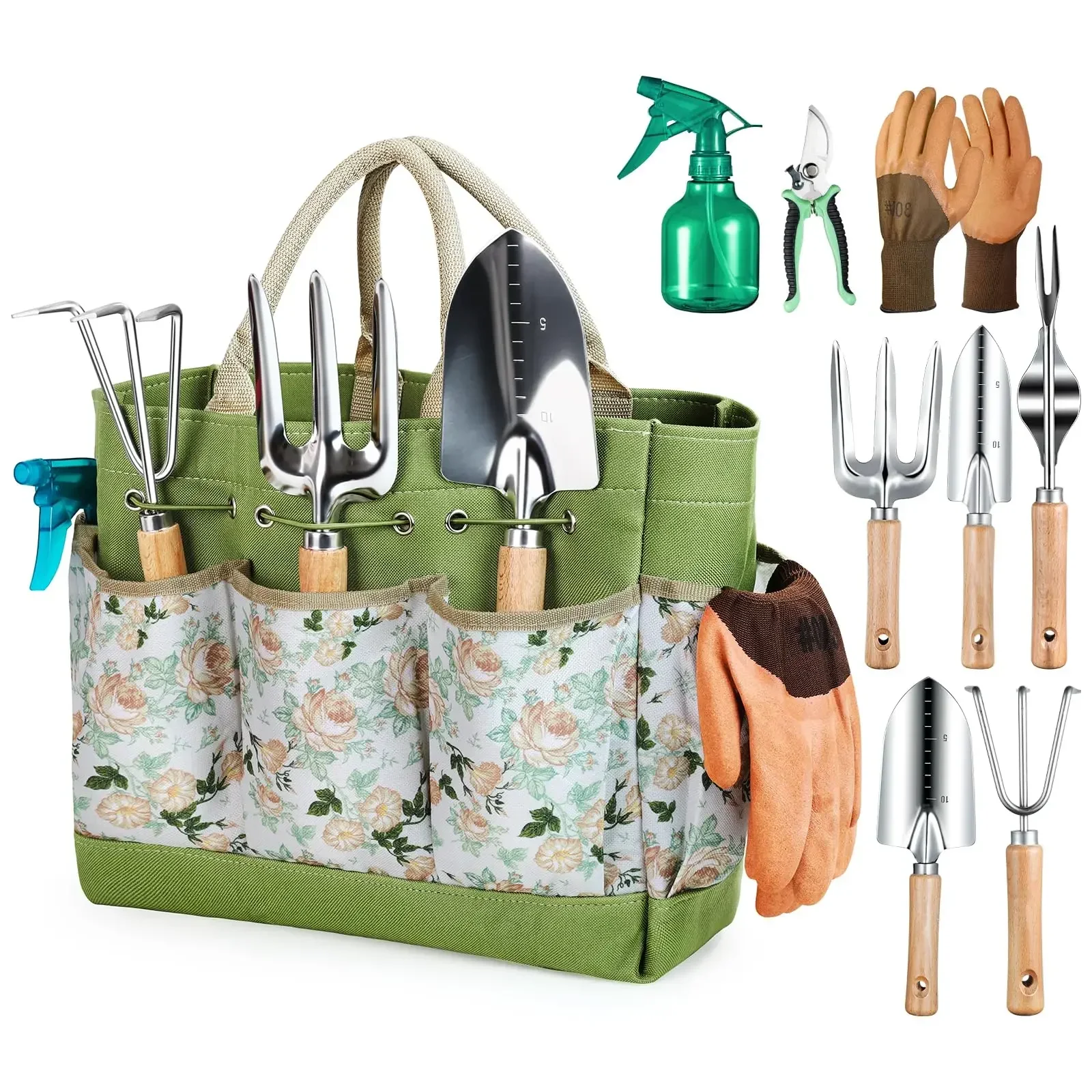 Gardening Tools Gloves - 원예 도구 9피스 헤비 듀티 원예