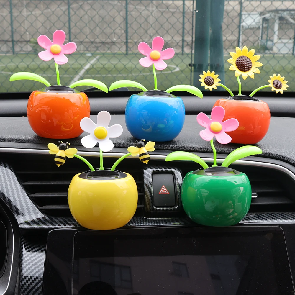 Gardening Tools Cute - 자동차 장식 태양 광 발전 춤