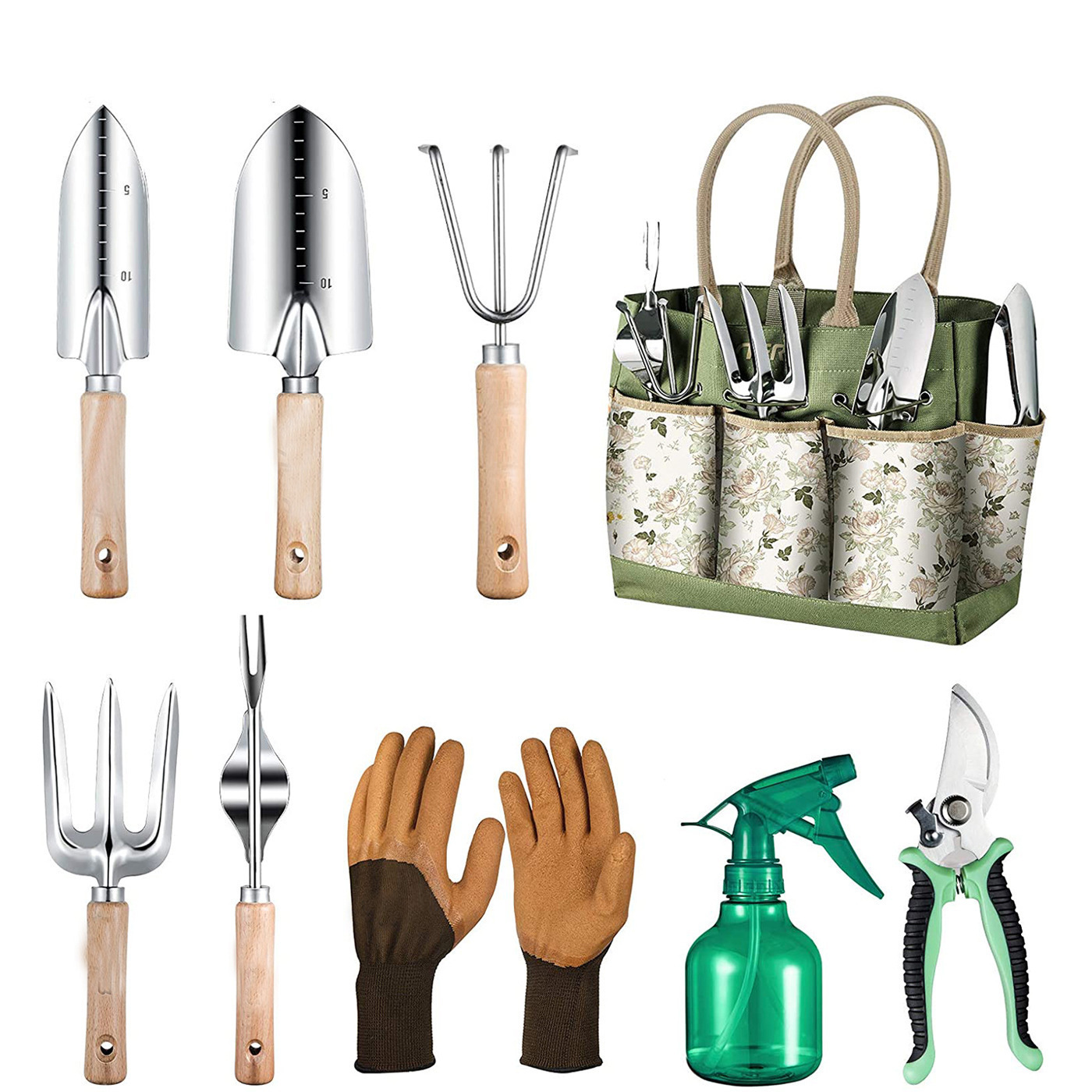 튼튼한 스테인레스 스틸 손 도구 세트가 포함된 9피스  - Gardening Tools Gloves 리뷰 및 가격