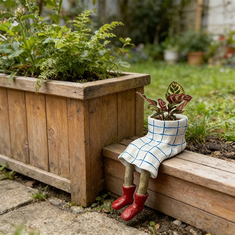 레진 소재의 다리 모양 화분, 귀여운 스커트 바지 모양 - Gardening Tools Cute 리뷰 및 가격