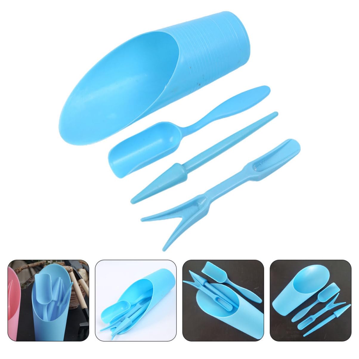 4 개/대, 플라스틱 내구성 양동이 삽 화분 재배 실린 - Gardening Tools Combo 리뷰 및 가격
