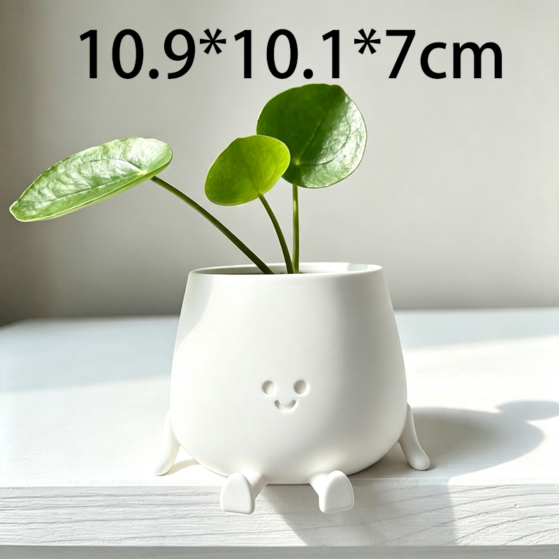 3D 프린팅 귀여운 스마일 페이스 화분, 창의적인 만화 - Gardening Tools Cute 리뷰 및 가격