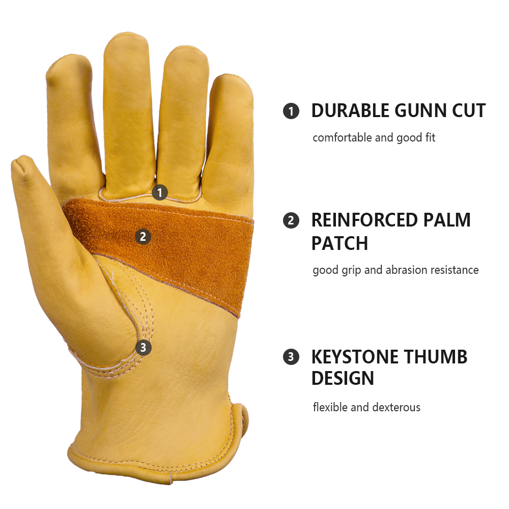 가죽 장갑 남성 작업용 장갑 부드러운 소가죽 운전자 사 - Gardening Tools Gloves 리뷰 및 가격
