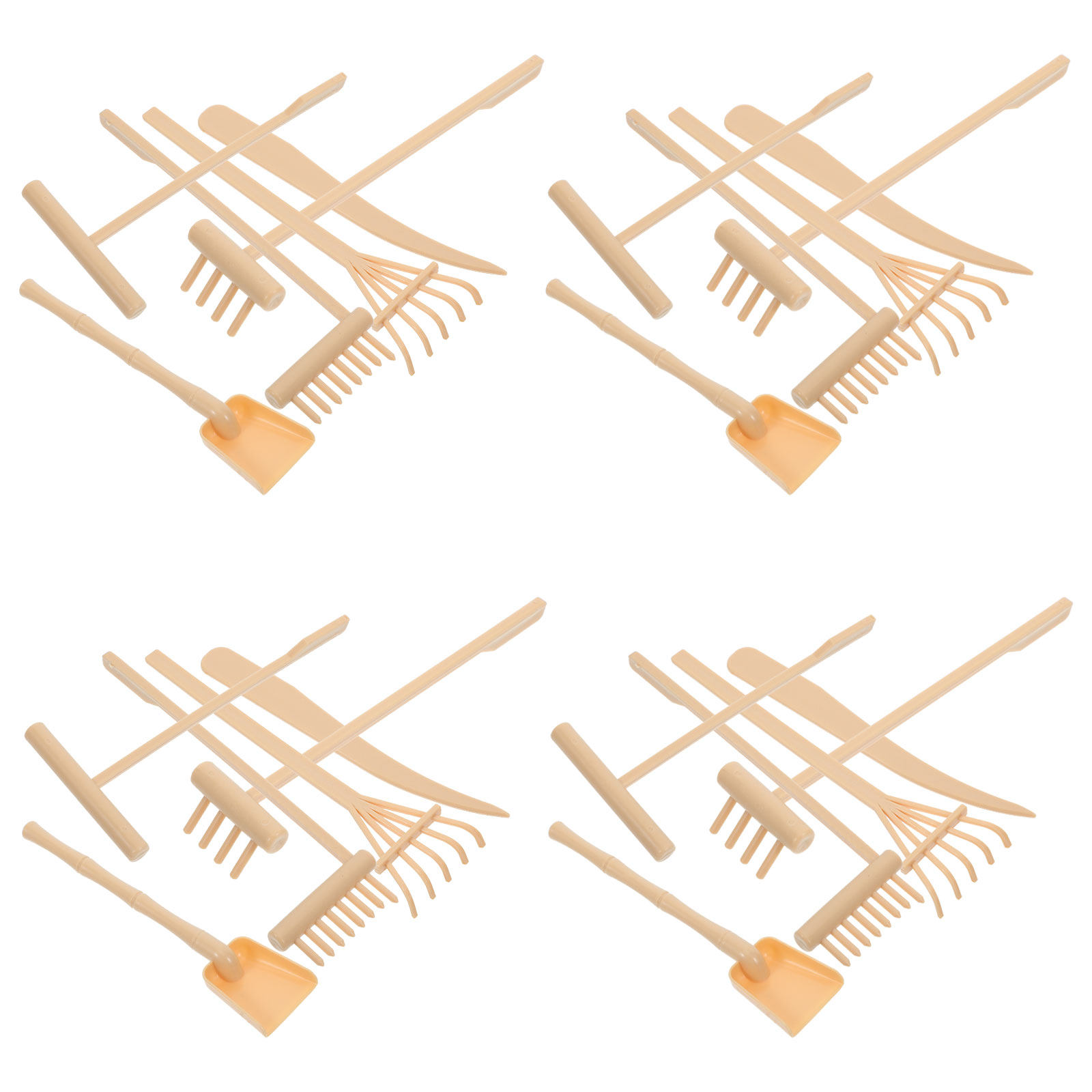 4세트 미니 젠 샌드 가든 갈퀴 도구 플라스틱 휴대용  - Gardening Tools And Accessories 리뷰 및 가격