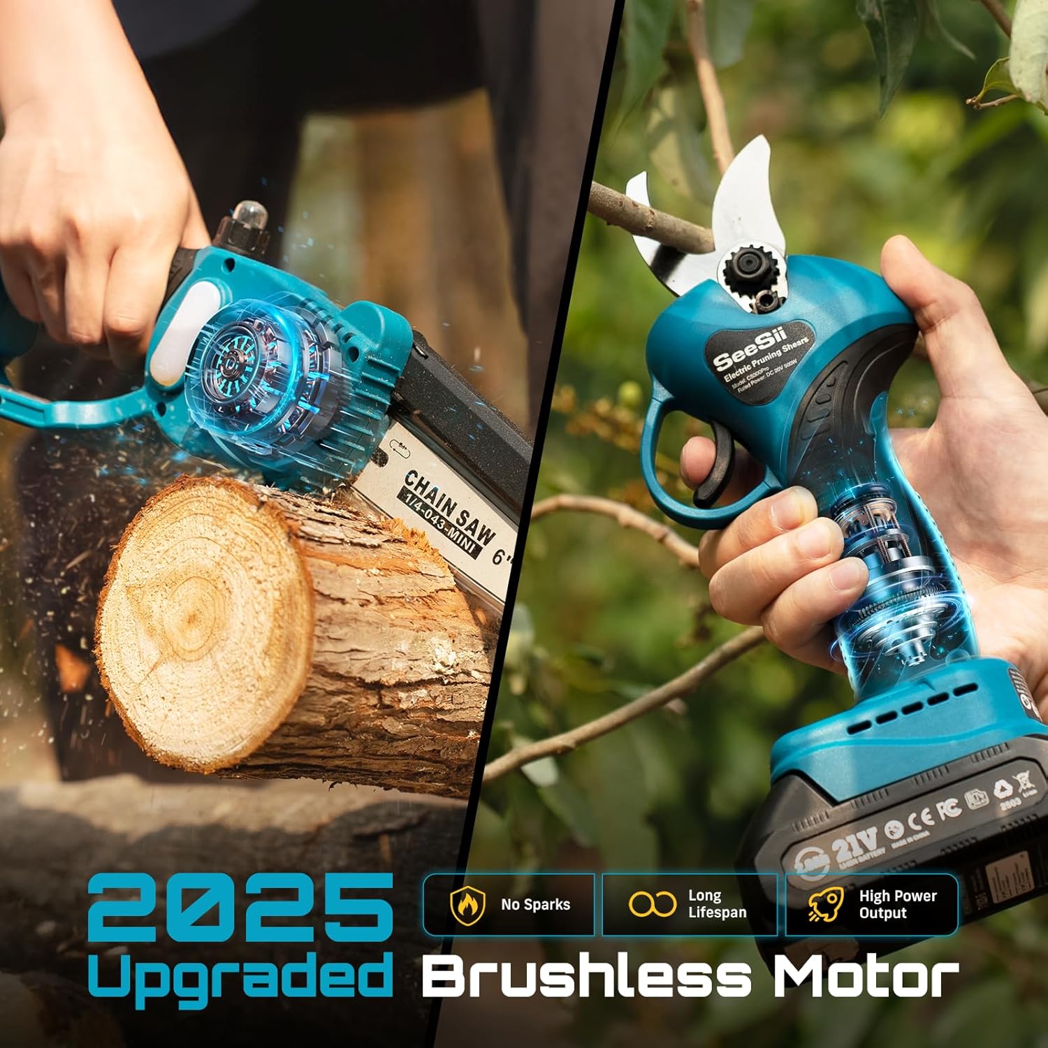 SEESII 2-in-1 6인치 브러시리스 전기톱&33 - Gardening Tools To Cut Branches 리뷰 및 가격