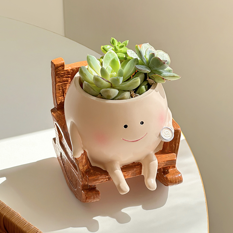 세련되고 귀여운 만화 유령 모양 레진 다육식물 화분,  - Gardening Tools Cute 리뷰 및 가격