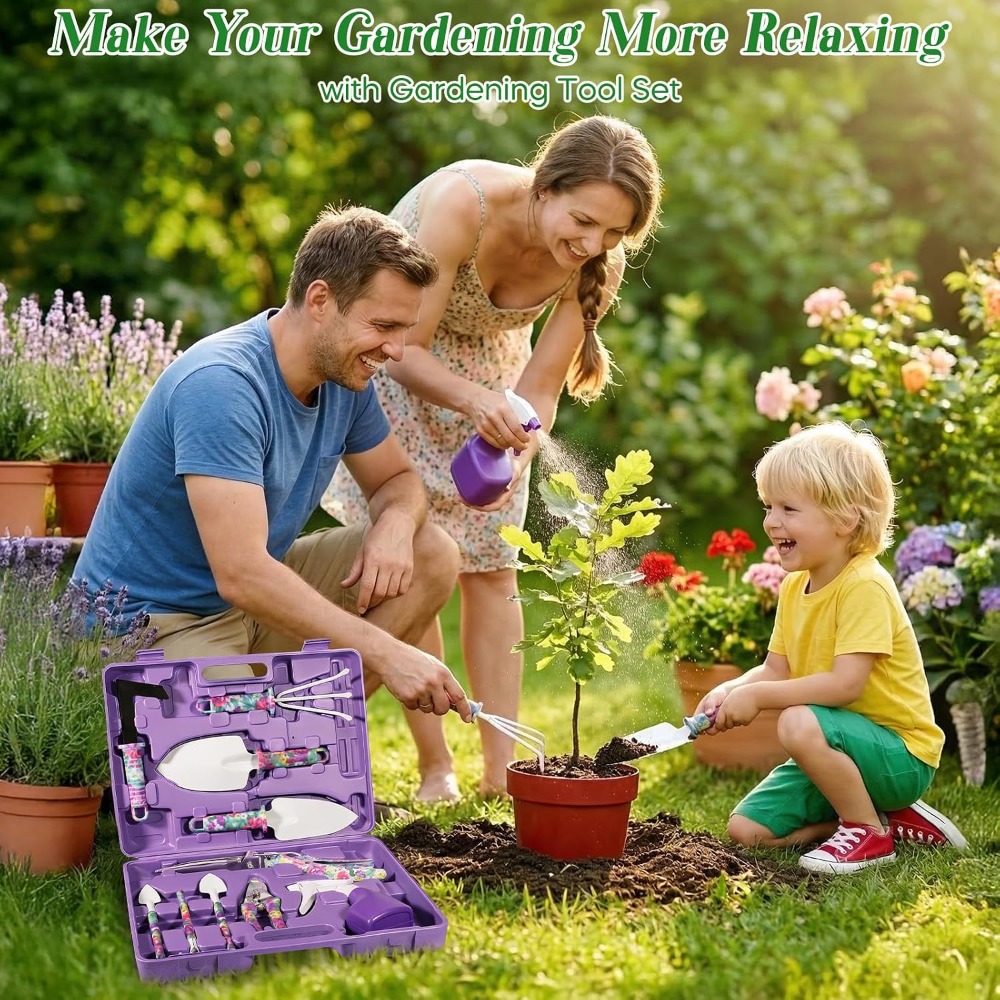 꽃무늬 케이스가 포함된 10종 정원 도구 세트: 특별한 - Gardening Tools Gift Set 리뷰 및 가격