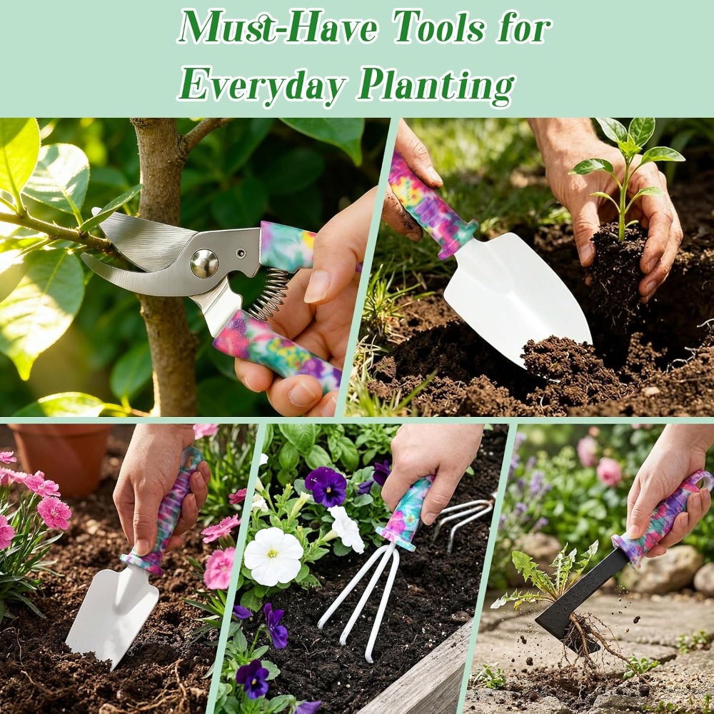 꽃무늬 케이스가 포함된 10종 정원 도구 세트: 특별한 - Gardening Tools Gift Set 리뷰 및 가격
