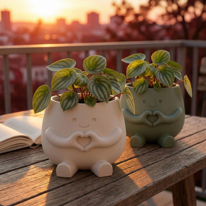 독특한 좌식 의자 모양 꽃병 귀여운 레진 헤드 화분 내 - Gardening Tools Cute 리뷰 및 가격