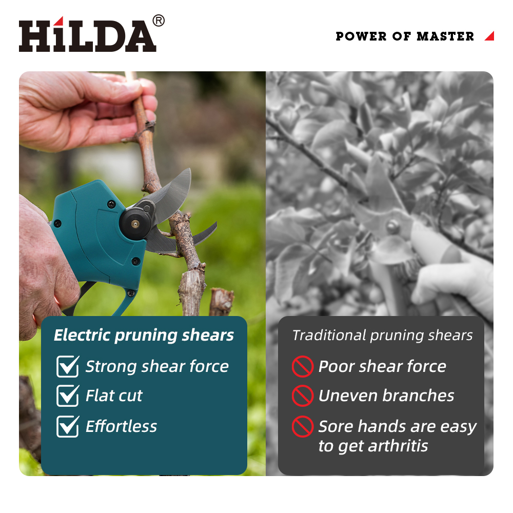 HILDA 18V 브러시리스 무선 전기 가지치기 가위  - Gardening Tools Combo 리뷰 및 가격