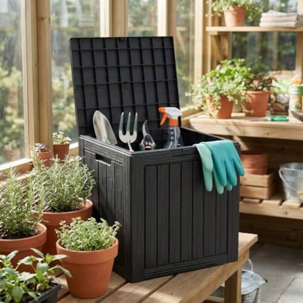방수 레진 야외 보관함, 잠금 가능한 뚜껑 포함, 파티 - Gardening Tools And Accessories 리뷰 및 가격