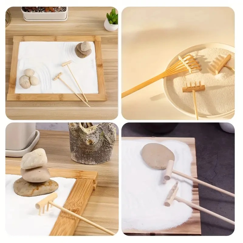 2026New 6PCS 미니 젠 가든 레이크 세트/모래 - Gardening Tools Combo 리뷰 및 가격