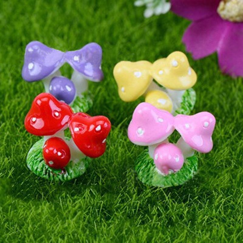 귀여운 미니 수지 버섯 요정 정원 장식 4 색 1 개, - Gardening Tools Cute 리뷰 및 가격