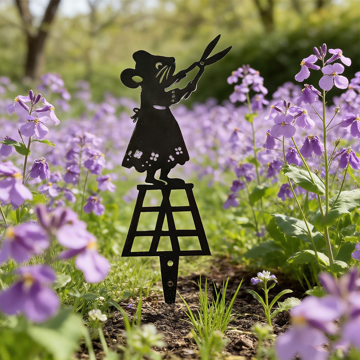 검은색 실루엣 라인 금속 정원 기둥, 가위가 있는 쥐  - Gardening Tools Combo 리뷰 및 가격