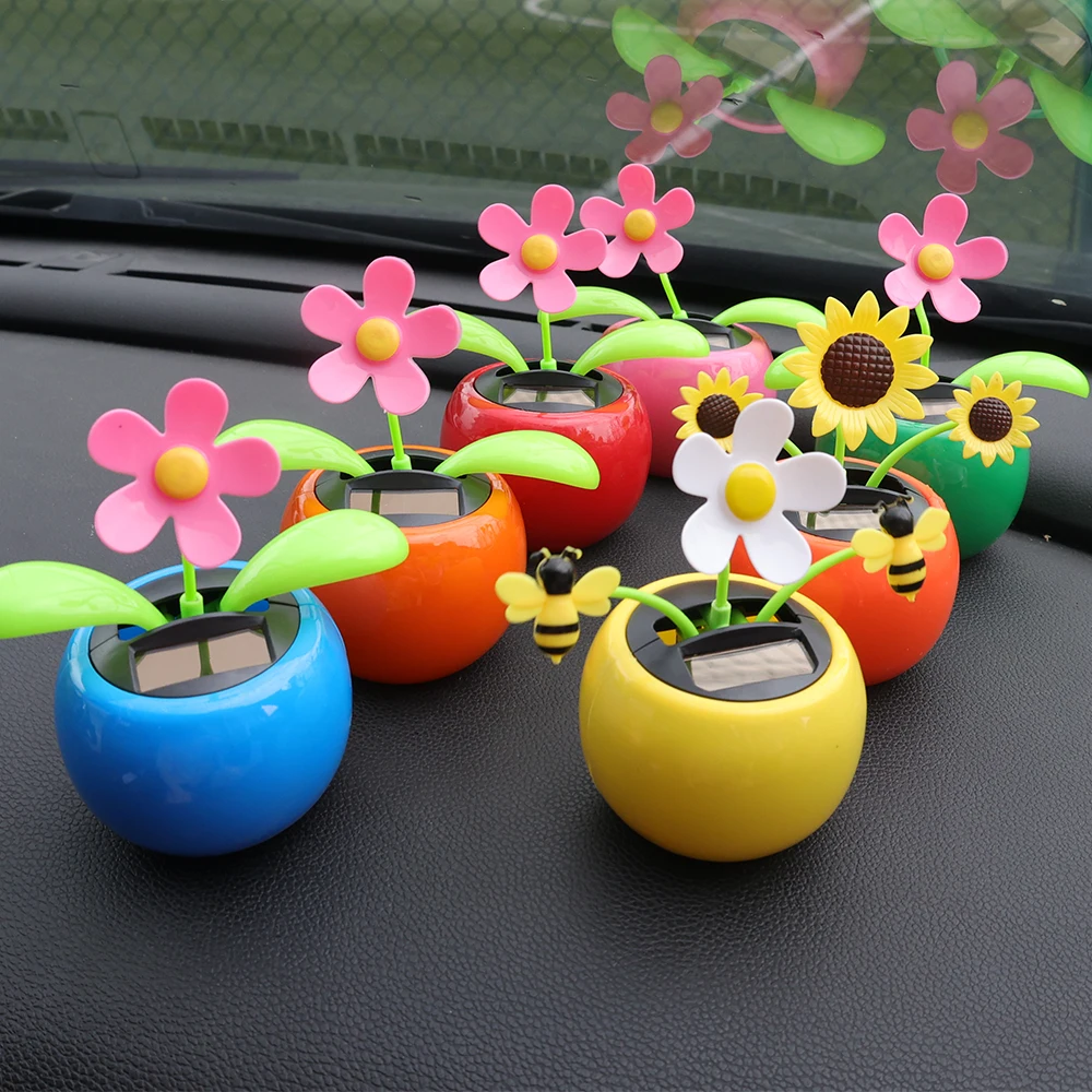 자동차 장식 태양 광 발전 춤 흔들리는 머리 만화 태양 - Gardening Tools Cute 리뷰 및 가격