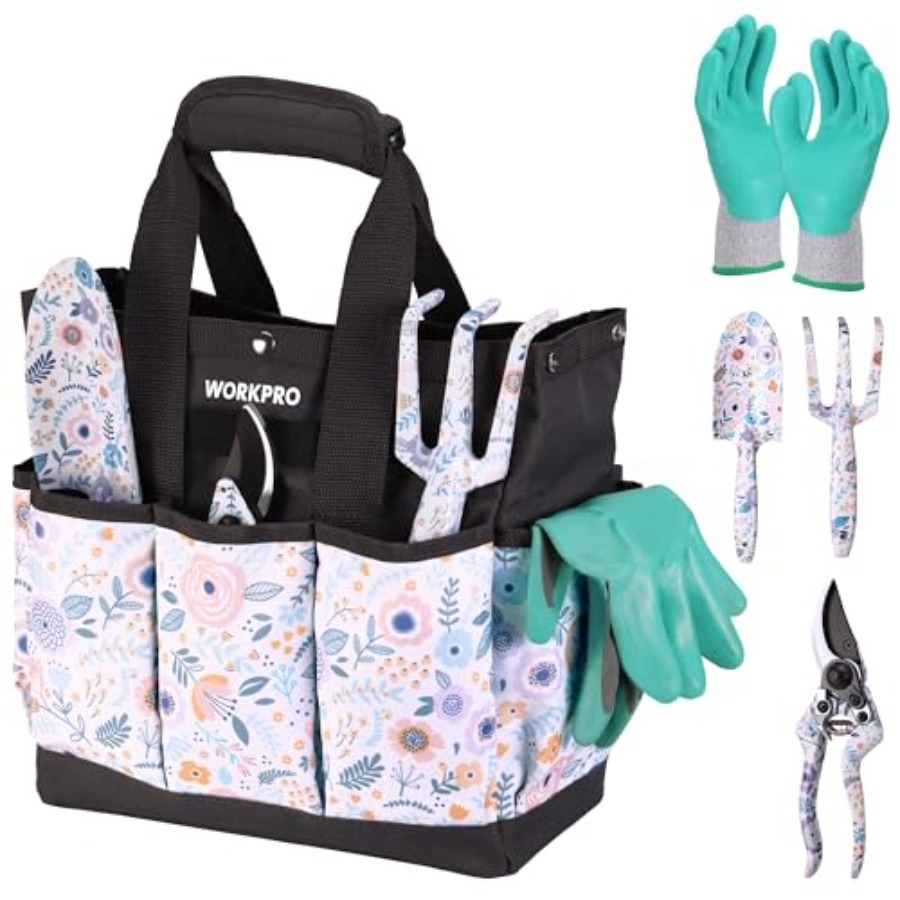 5PCS 정원 도구 세트, 가방이 포함된 알루미늄 헤비 - Gardening Tools Gift Set 리뷰 및 가격